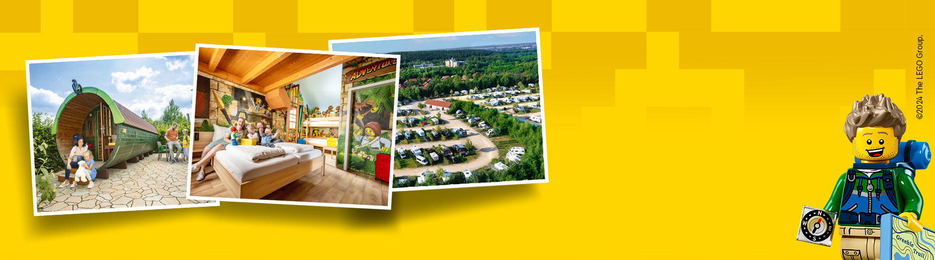 LEGOLAND® Holiday Village - themed cottages, camping barrel, campsite